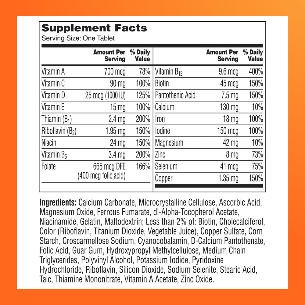 One A Day Women’s Multivitamin energy and immunity support visual