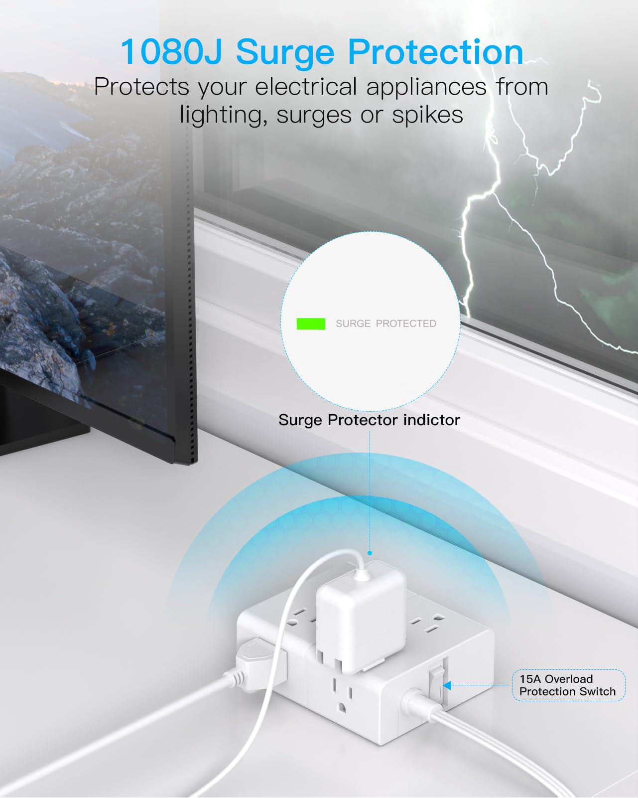 One Beat 45-degree flat plug sits flush against walls to save space
