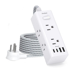One Beat short extension cord 3ft front view—compact, travel-ready power access.