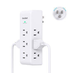 One Beat surge protector with nine outlets for organized charging in a dorm