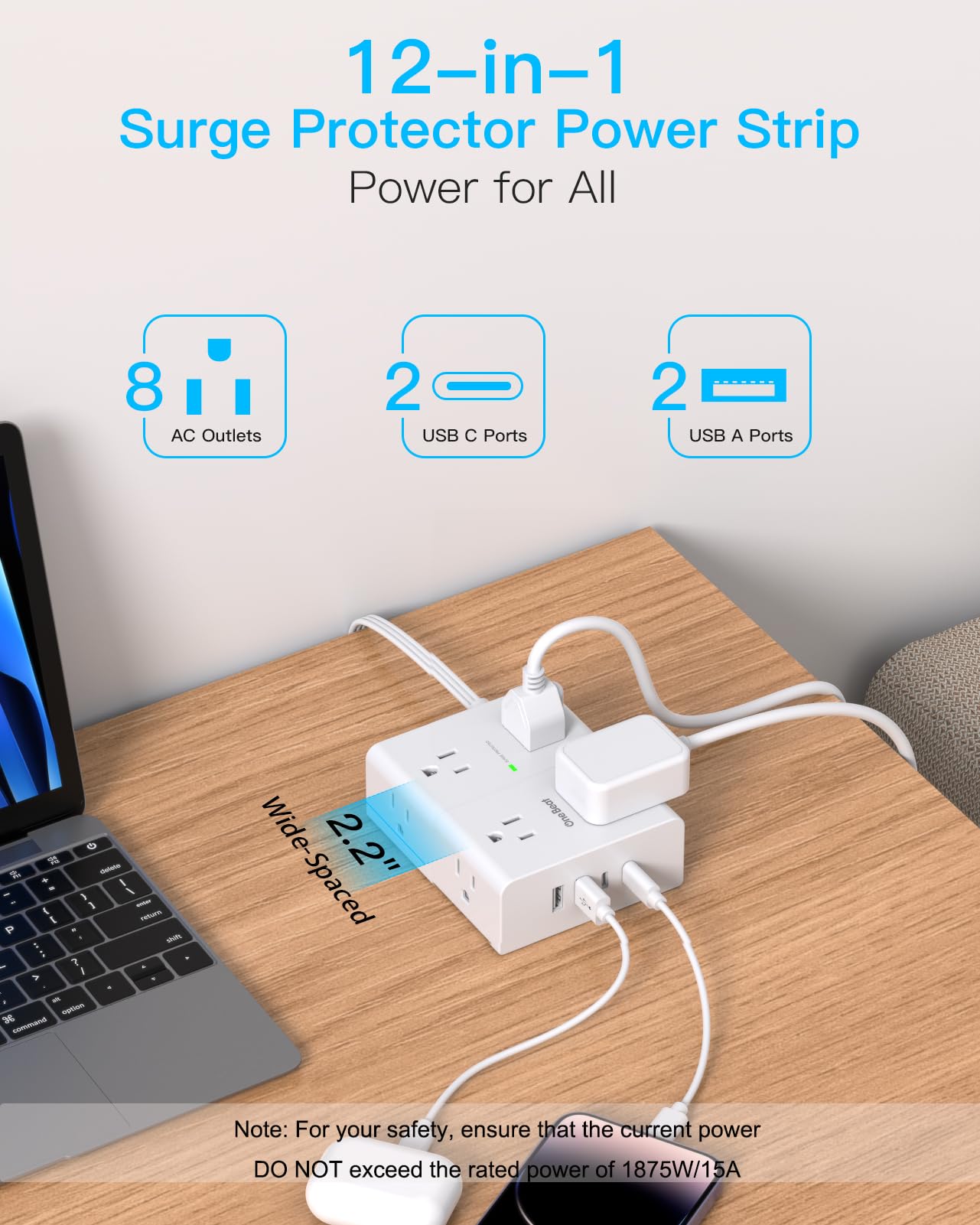 One Beat USB-A ports offer reliable charging for accessories
