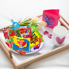 One Candy Way buffet display candies attract attention at events.