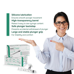ONE-CARE precise graduation marks enable careful dosing in experiments.