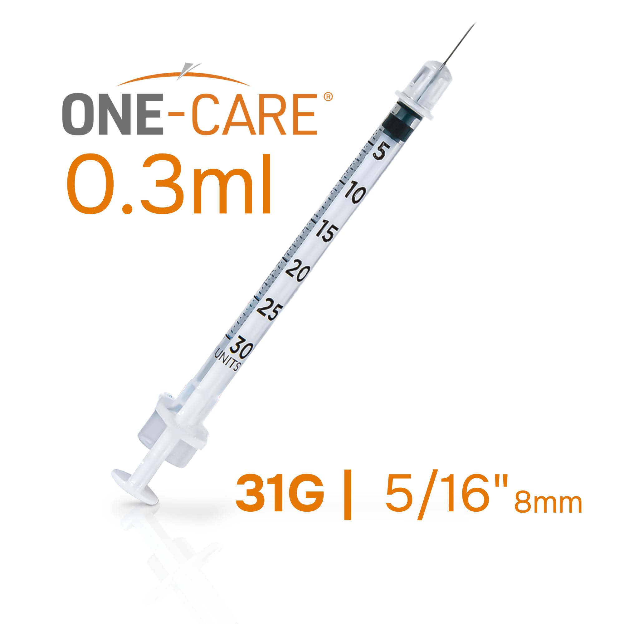 ONE-CARE syringe individually wrapped for clean handling