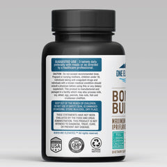 One Elevated Bone Builder supplement facts panel emphasizes minerals and cofactors for absorption.