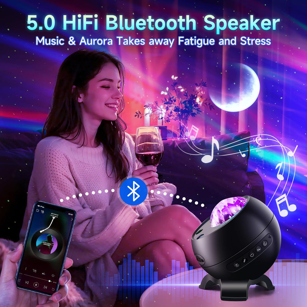 One Fire star projector with 316 color options and adjustable angle for versatile decor.