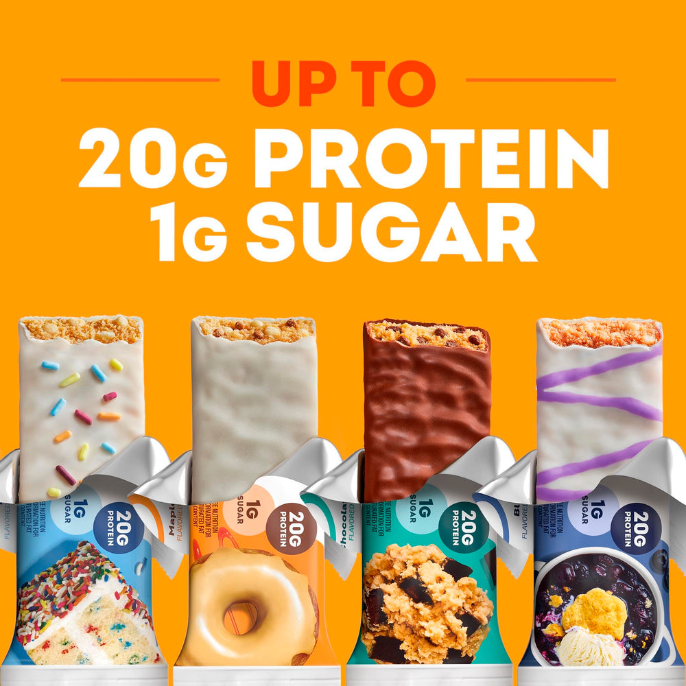 Sharing ONE Fruity Cereal bar with a gym buddy.