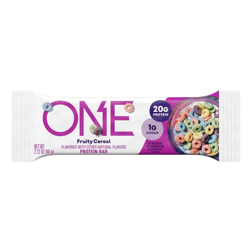 ONE Fruity Cereal bar for hiking or travel energy.
