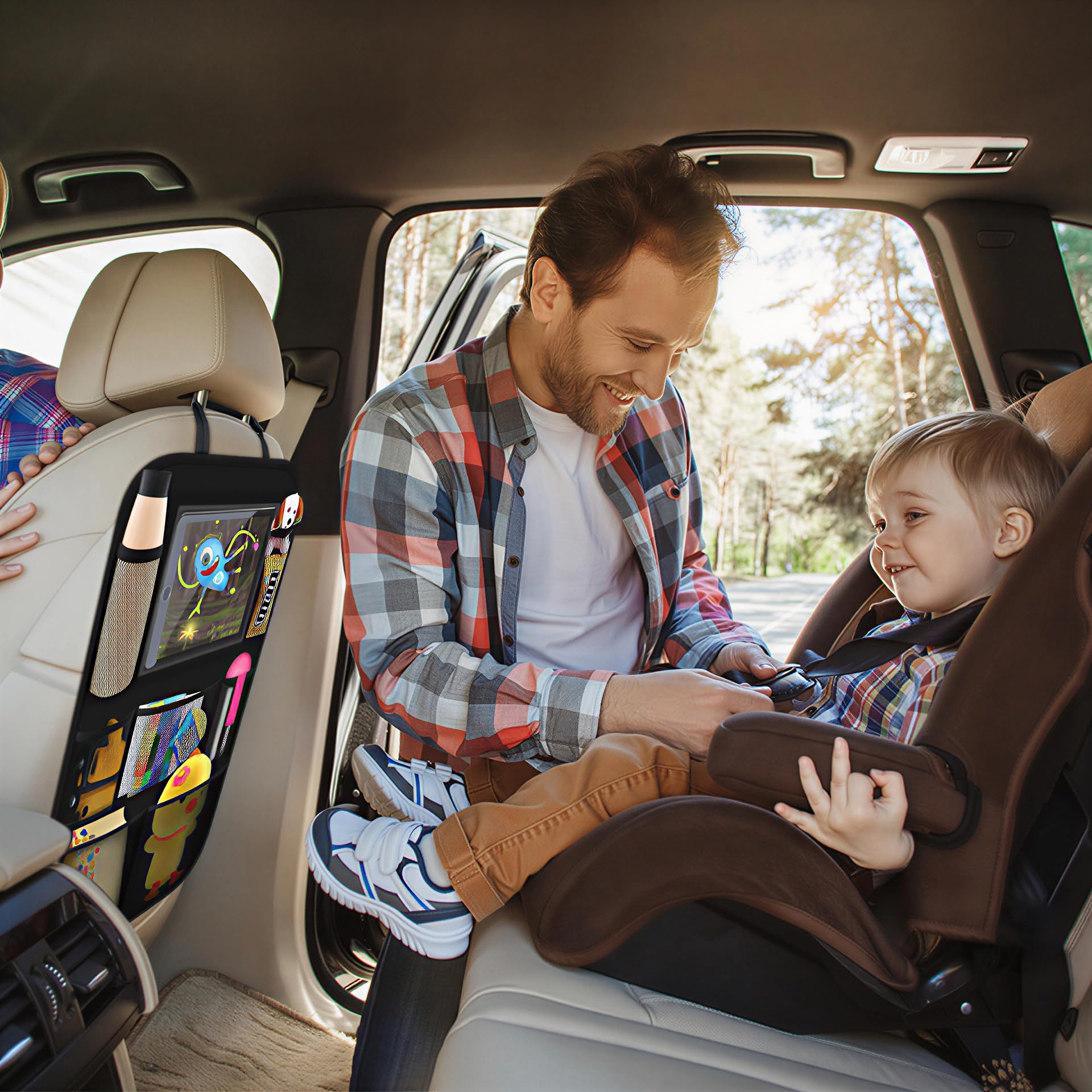 ONE PIX universal-fit straps allow tool-free installation in most cars