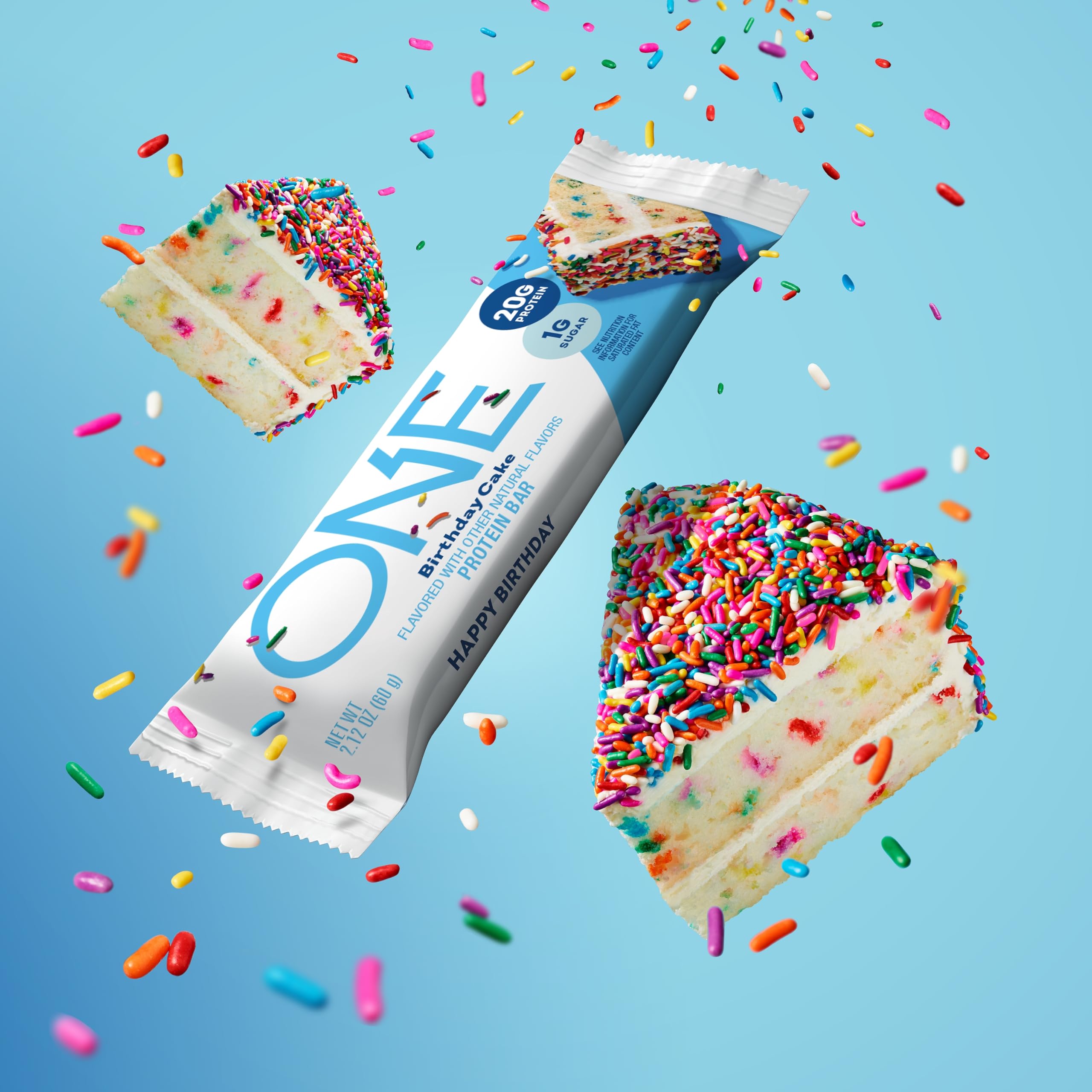 Each ONE Bar delivers 20g protein and 1g sugar for balanced fueling by ONE.