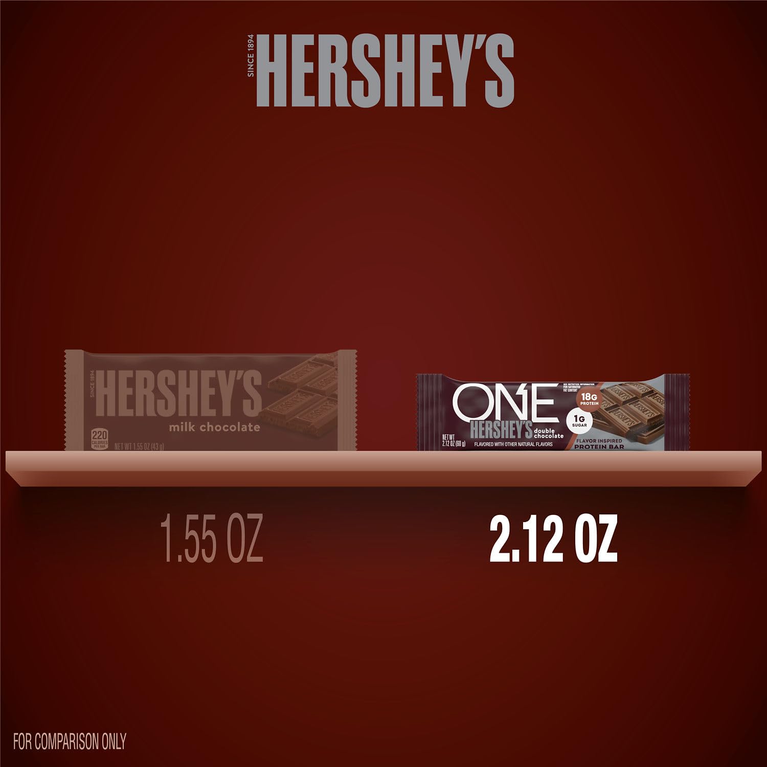 ONE Protein Bars Hershey's Double Chocolate flavor close-up with chocolate chips.