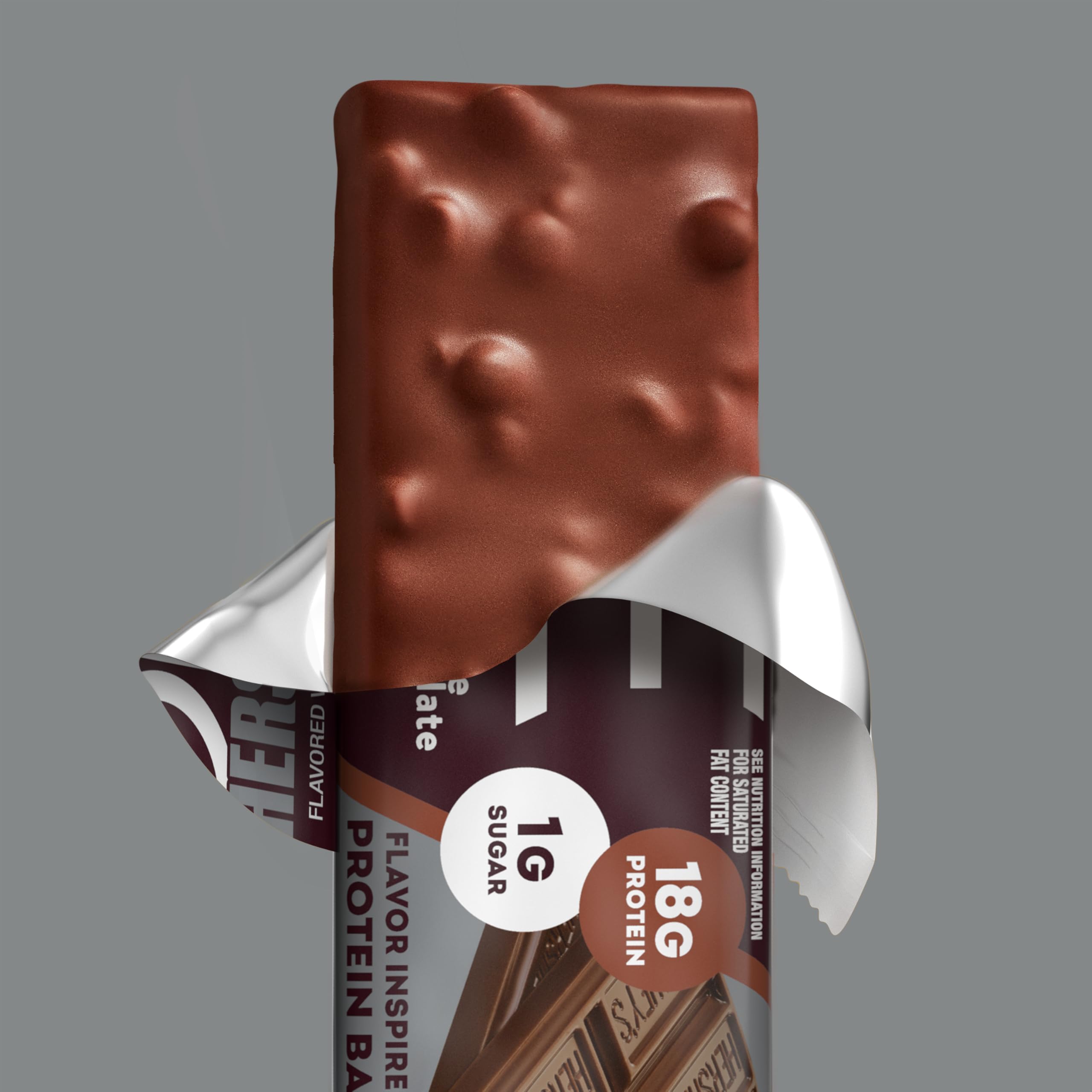 ONE Protein Bars close-up showing chocolate texture and creamy bite.