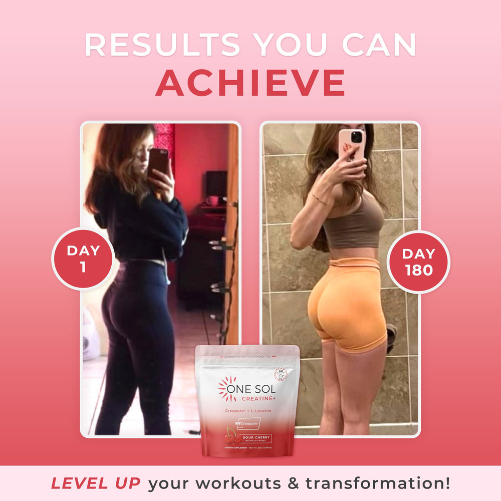 One Sol Creatine for Women mixed in water showing smooth texture.