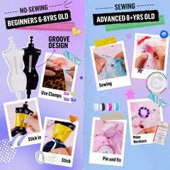 ONE TO FOUR no-sew mode on grooved mannequins simplifies design