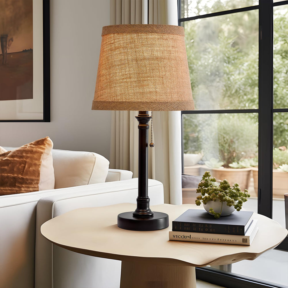 Oneach 19.5-inch table lamp with bedside base adds compact elegance to your space