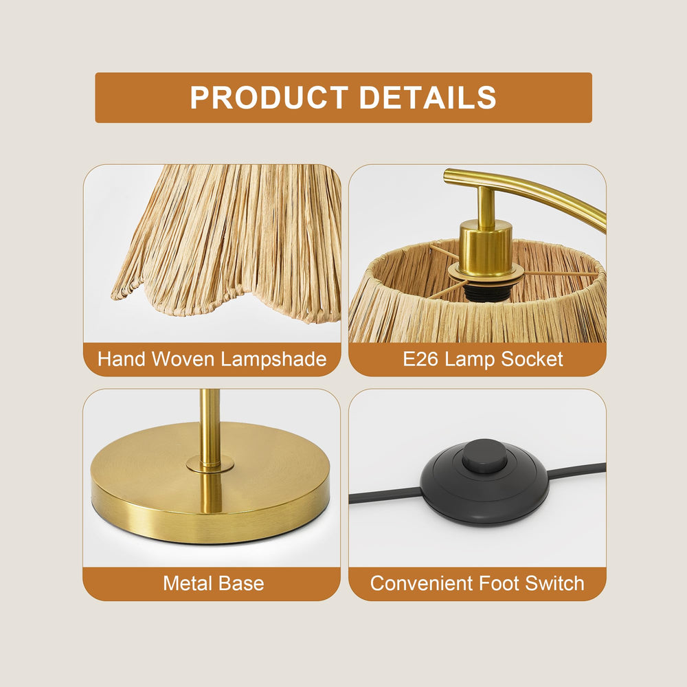 Oneach Arc gold pole detail reflecting light for elegance