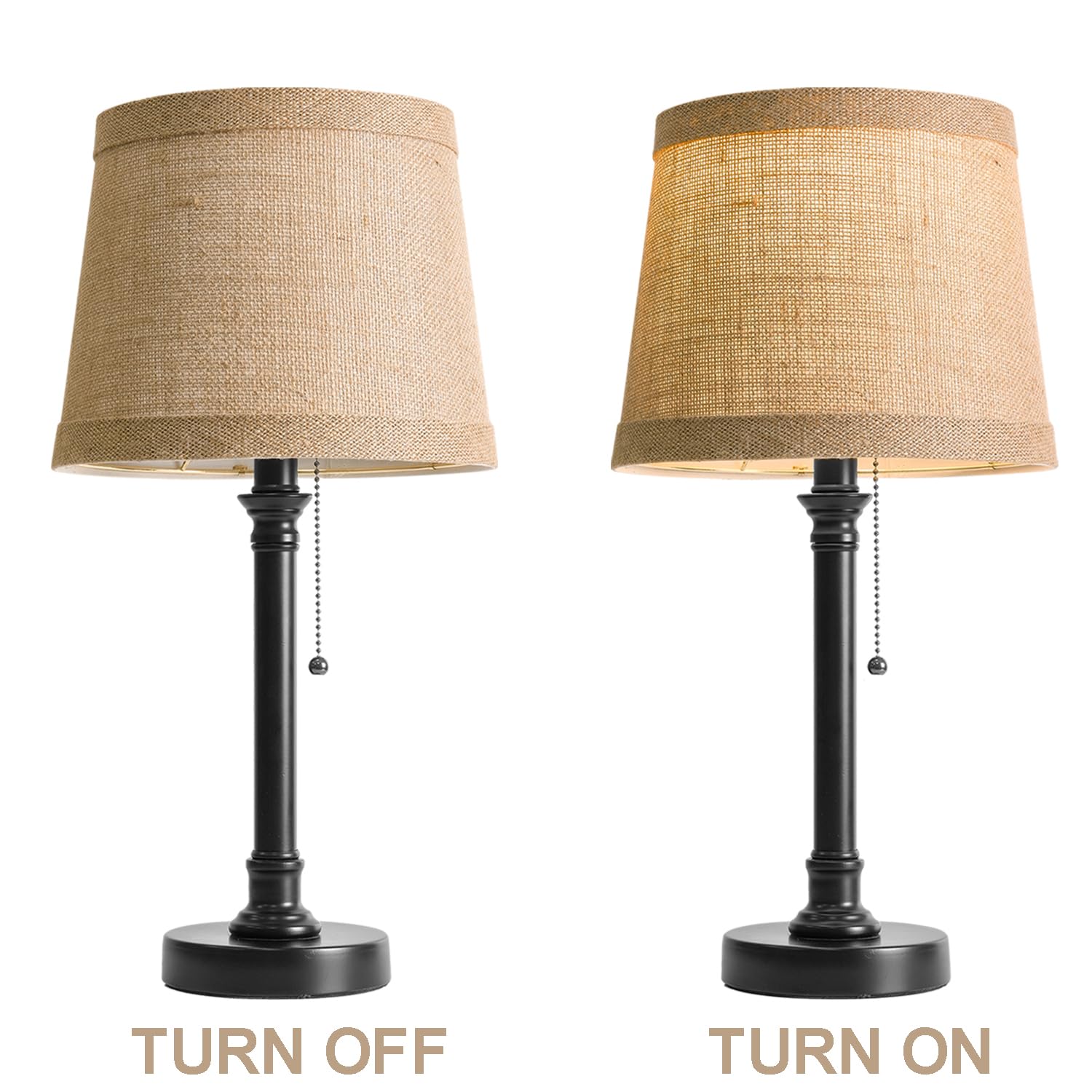 Oneach pull-chain bedside lamp offers easy one-handed operation