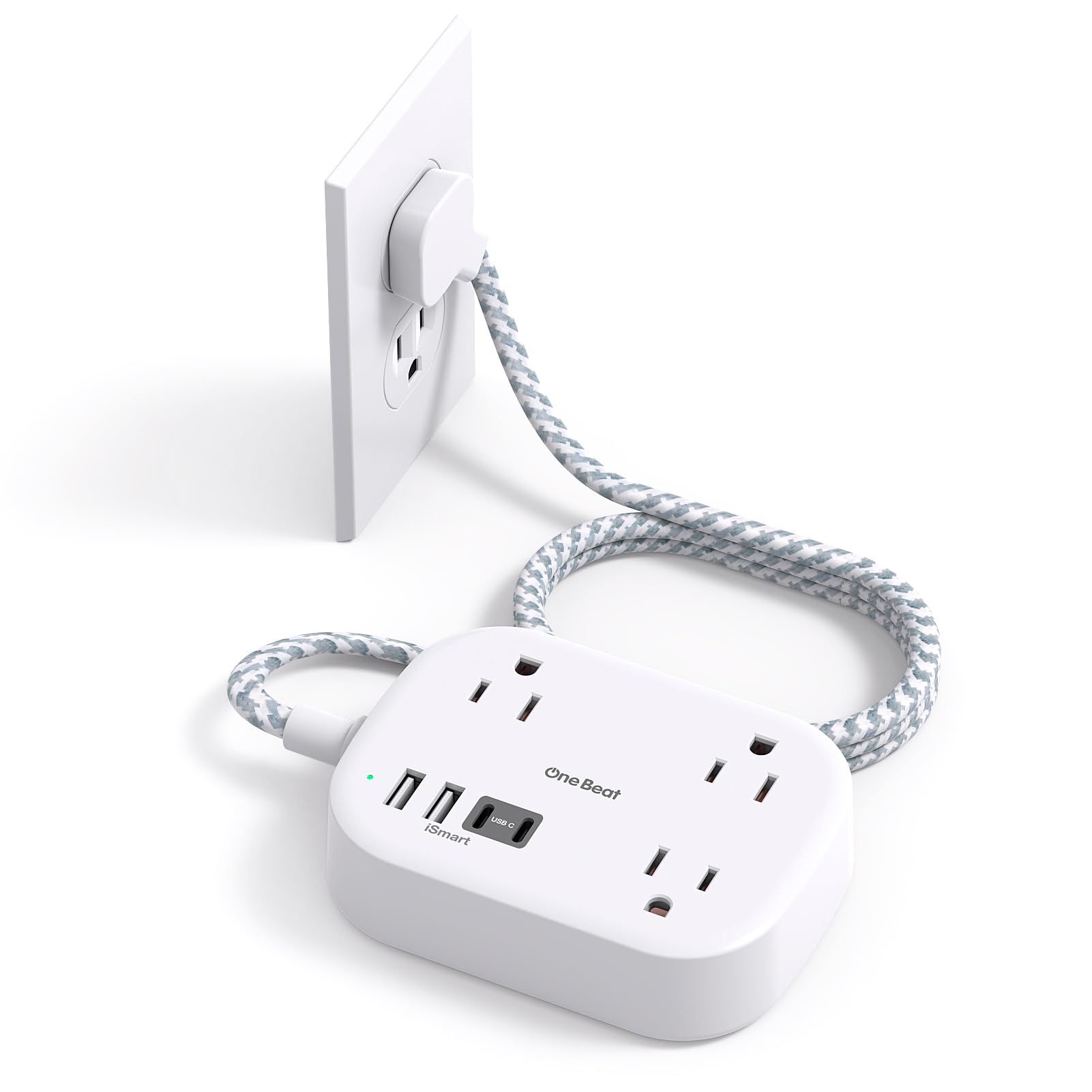 One Beat Cruise Power Strip front view showing compact design suitable for cruise cabins