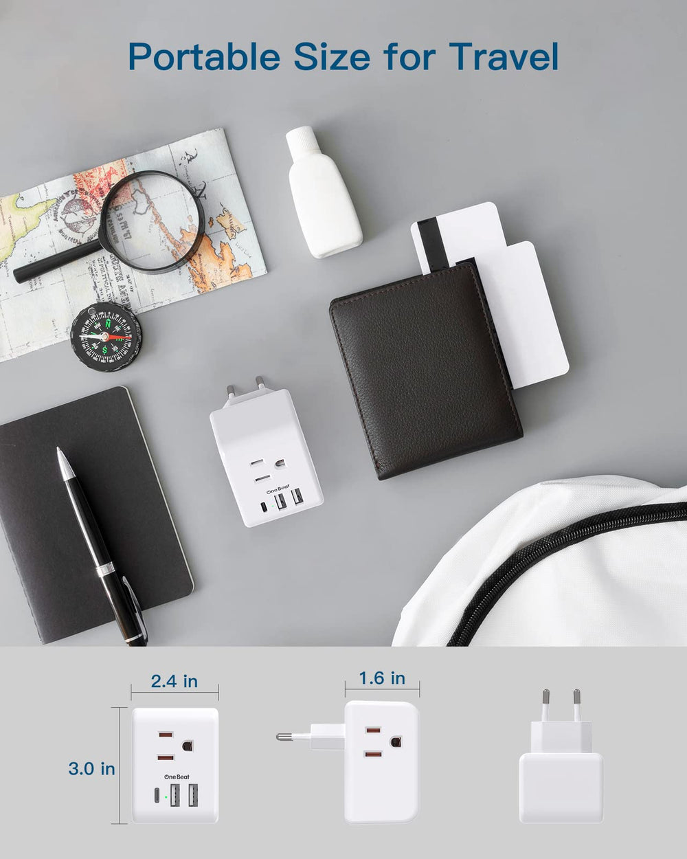 Indicator light on the One Beat EU plug for quick status checks.