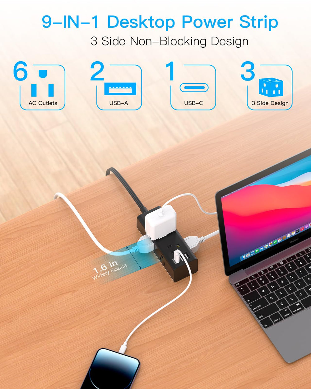 One Beat surge protection indicator shows devices are protected.