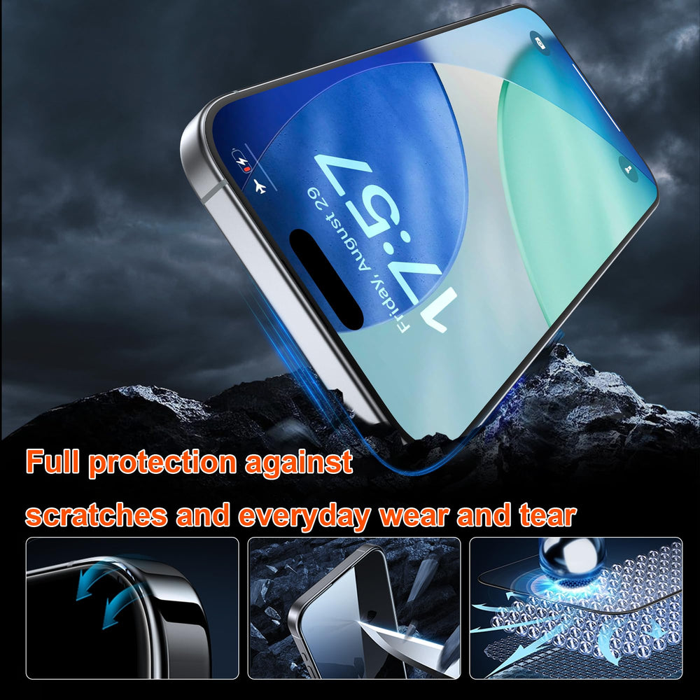 OneFish 3D curved edge coverage delivers edge-to-edge clarity on iPhone 17 Pro Max.