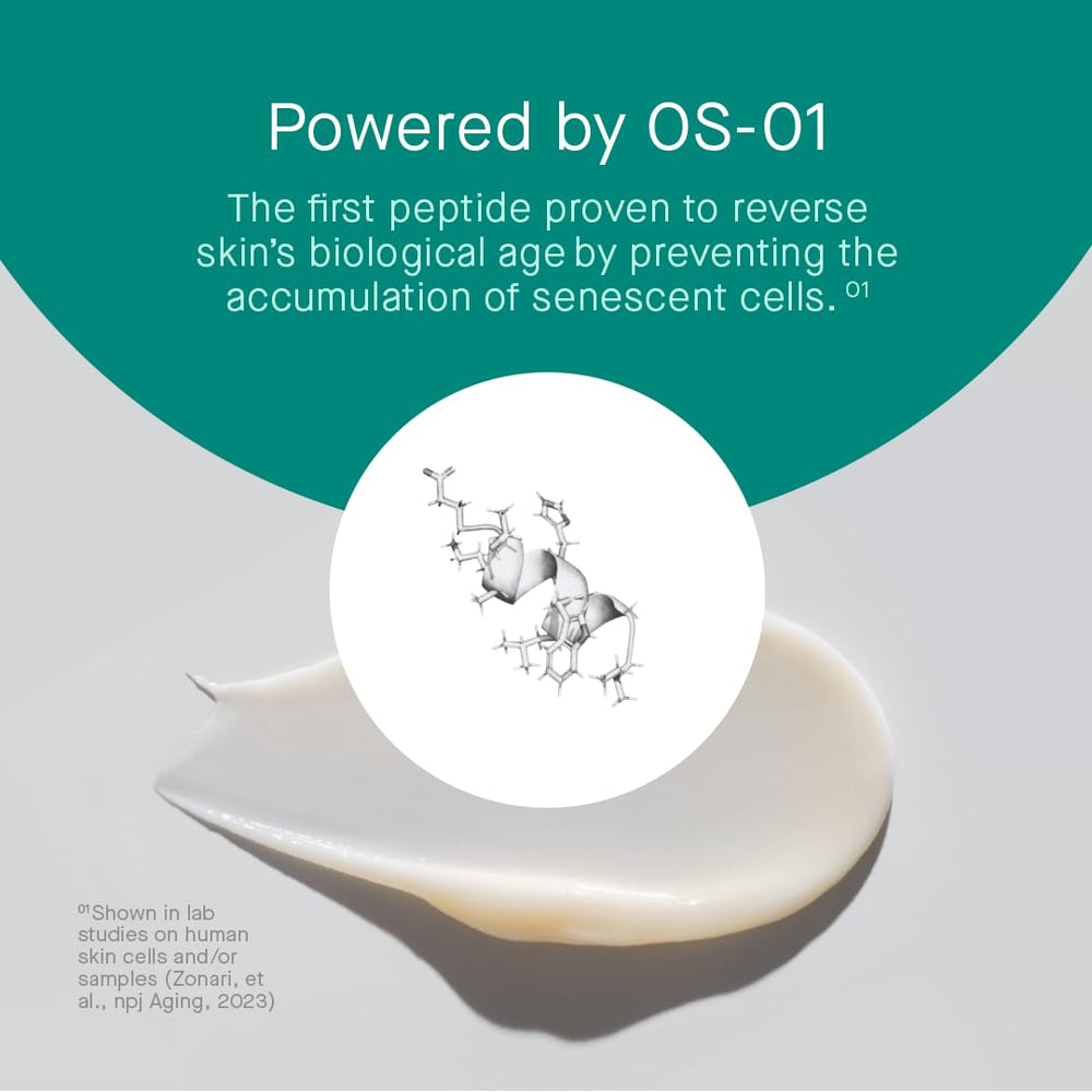 oneskin BODY OS-01 peptide jar; rich cream to nourish skin's barrier.