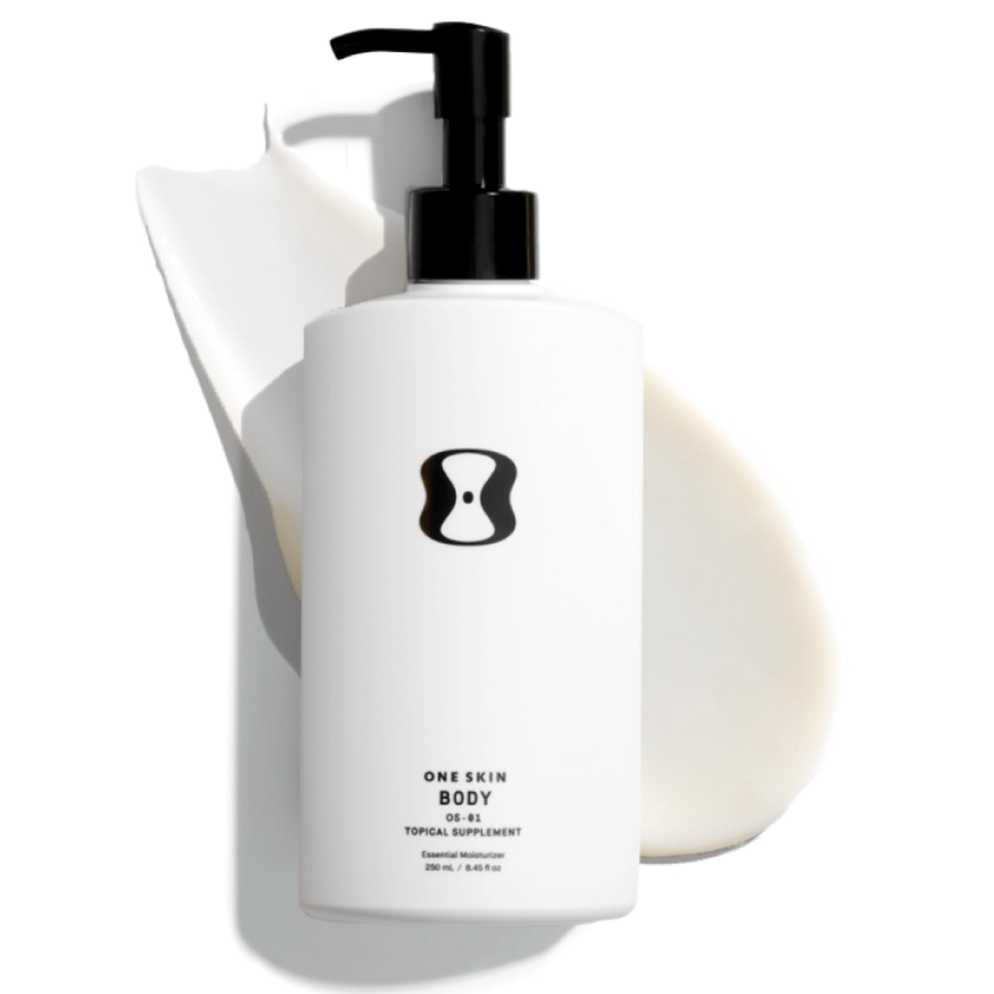 oneskin BODY OS-01 peptide lotion bottle; hydrating moisturizer for sensitive skin.