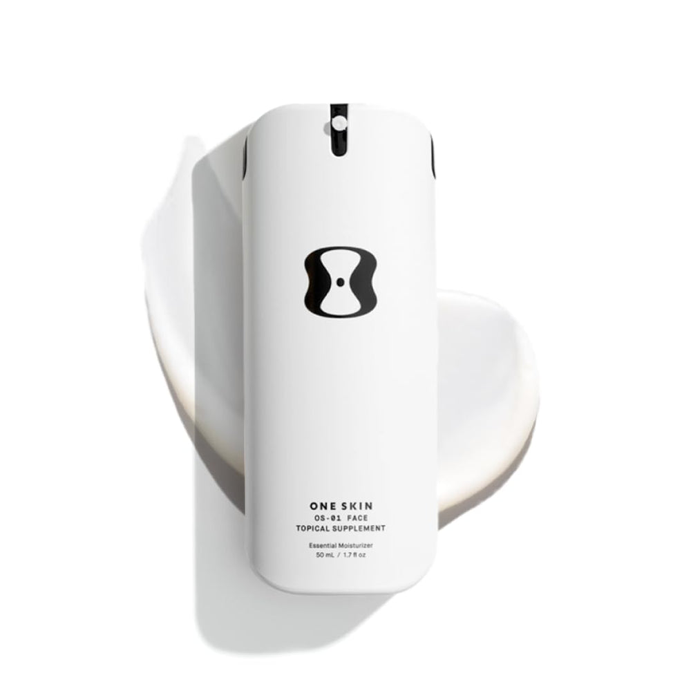 OneSkin OS-01 Face bottle with pump, fragrance-free formula for sensitive skin.