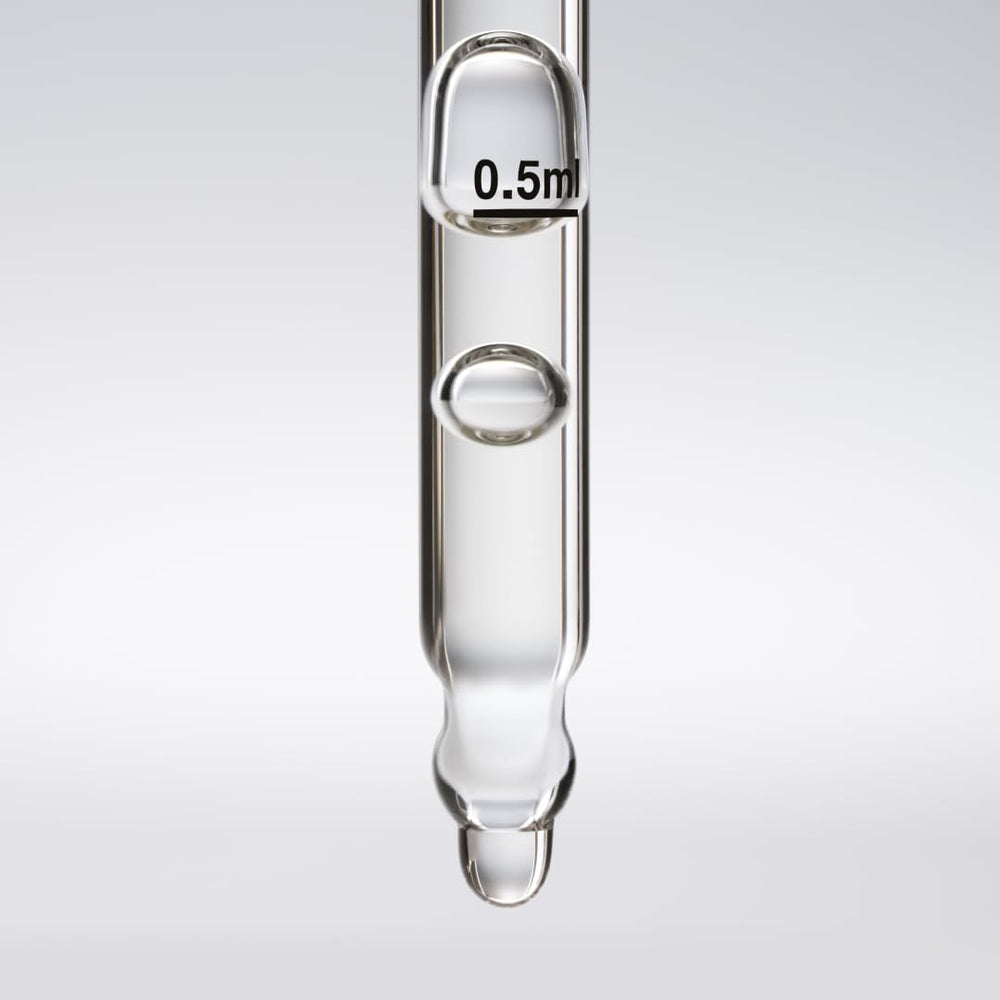OS-01 serum texture close-up highlighting lightweight formula