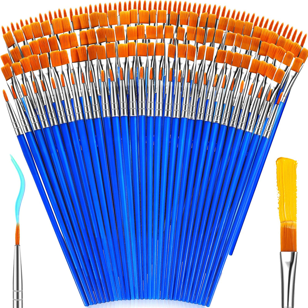 ONEXIZ 162-piece paint brush set overview with round and flat tips for versatile art projects