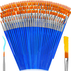 ONEXIZ 162-piece paint brush set overview with round and flat tips for versatile art projects