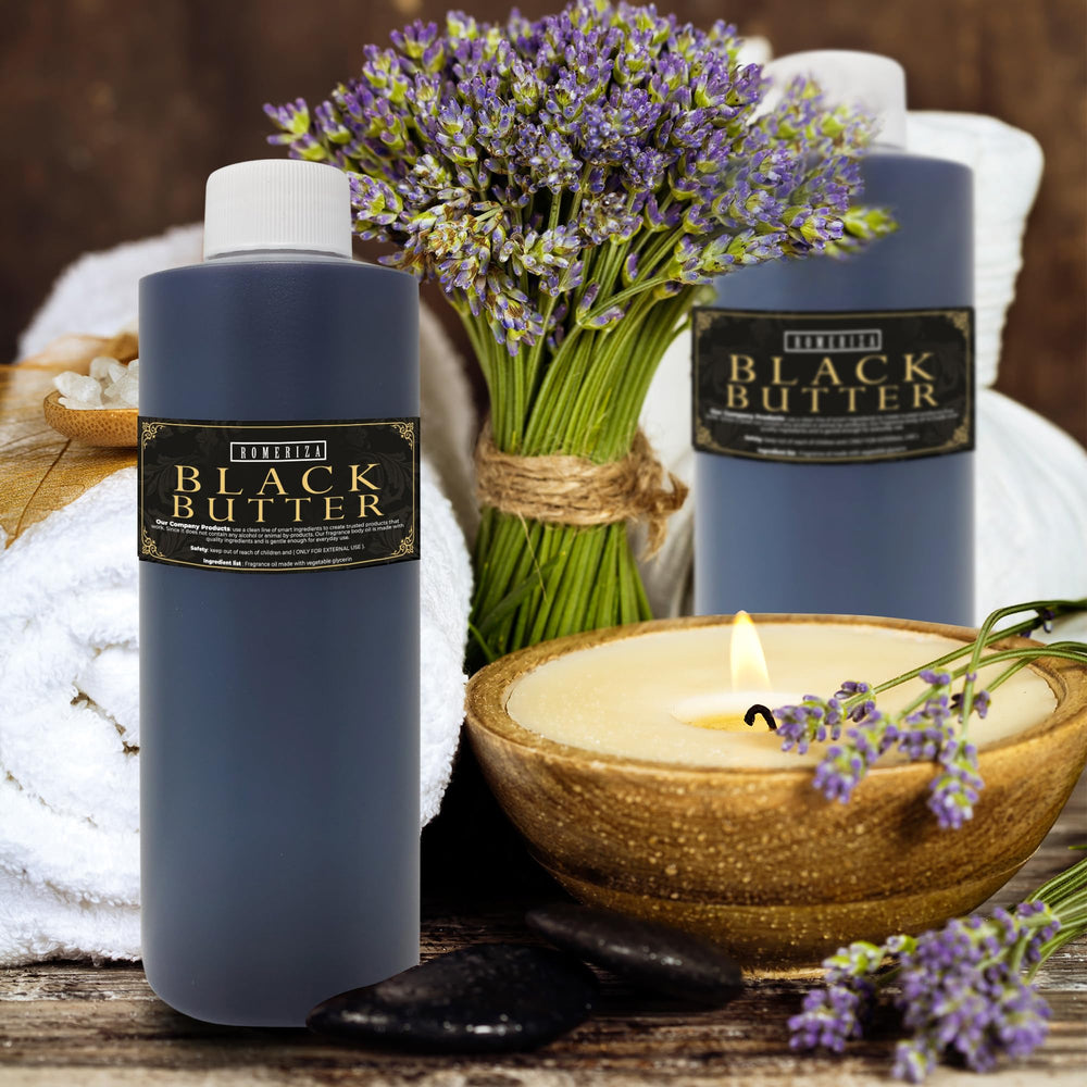 Onisavings Black Butter Body Oil ideal for gym or post-workout scent.