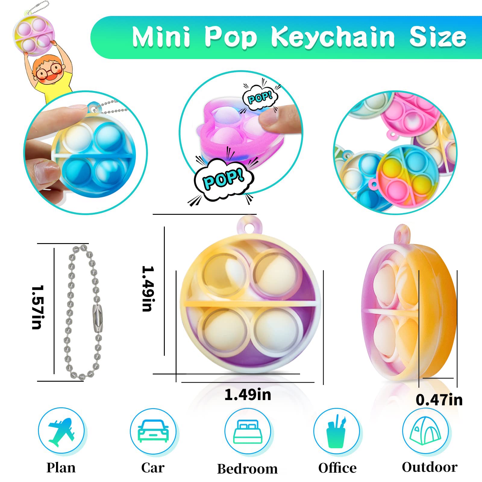 ONKULL mini fidget toys in hand: soft silicone, satisfying pop for calm focus.