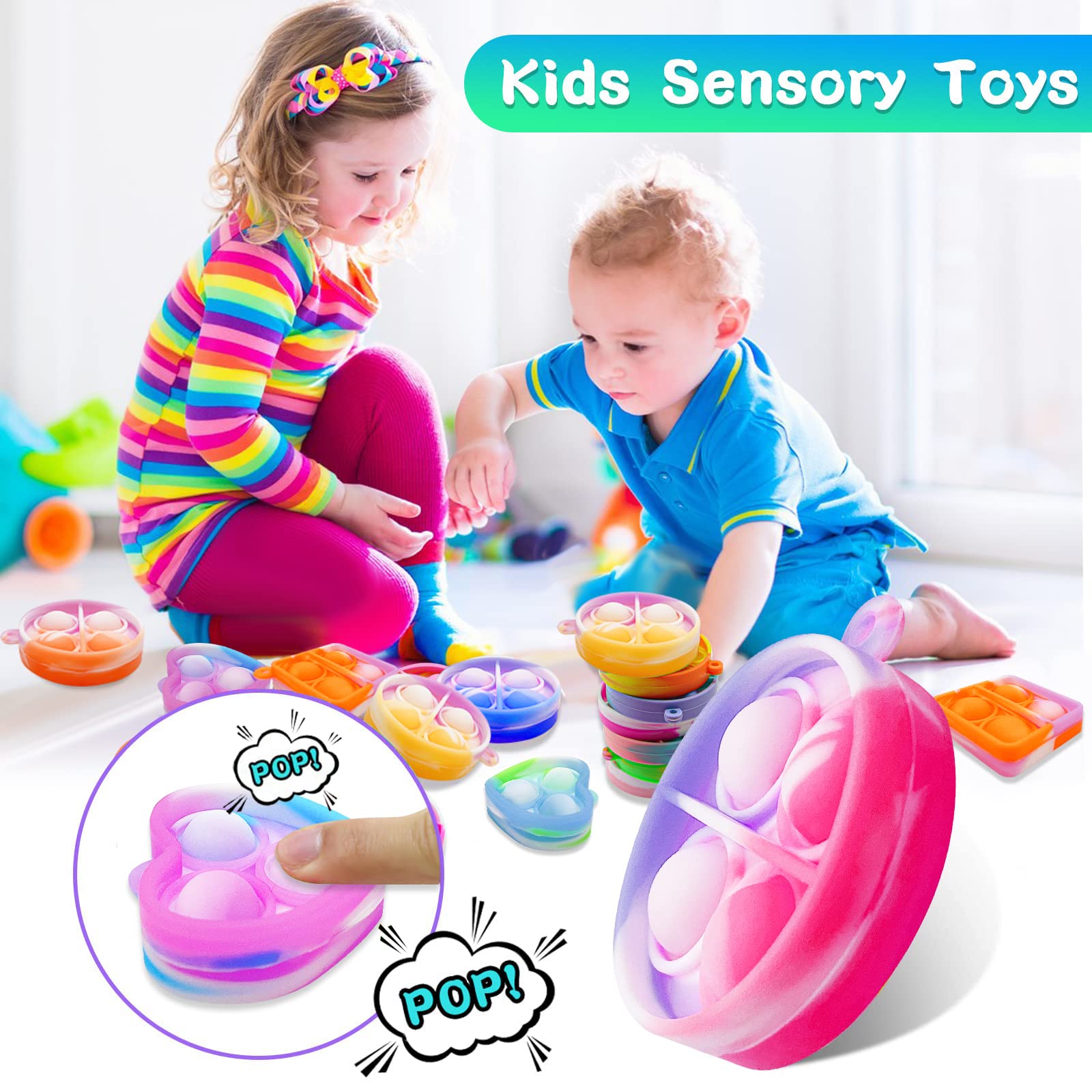 ONKULL silicone fidget toys: safe material, flexible and lightweight for kids.
