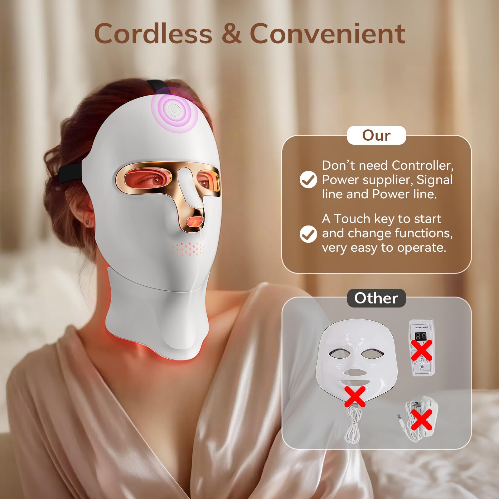 ONLUKY cordless design enables flexible use anywhere without cables