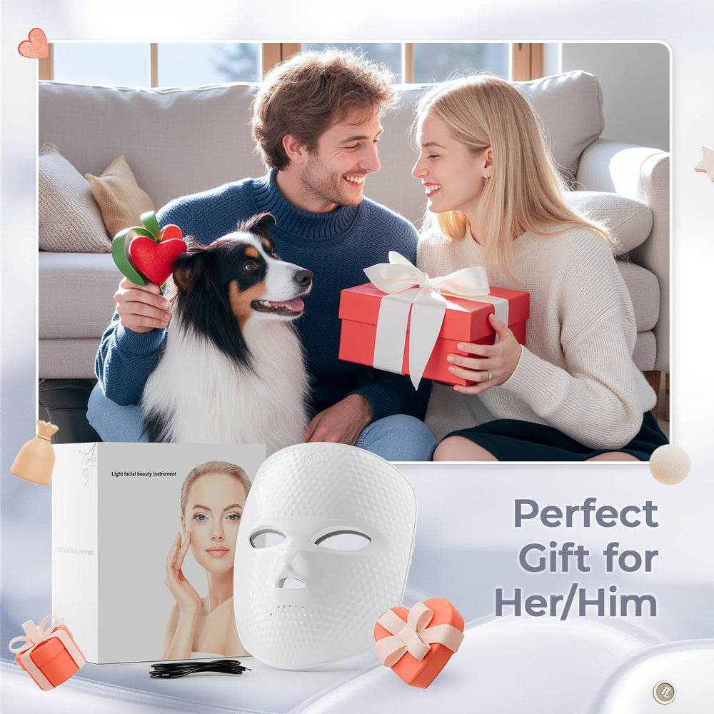 ONLUKY gift-ready LED face mask with USB cable and manual
