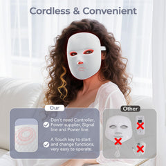 ONLUKY silicone soft-fit red light mask for comfortable wear