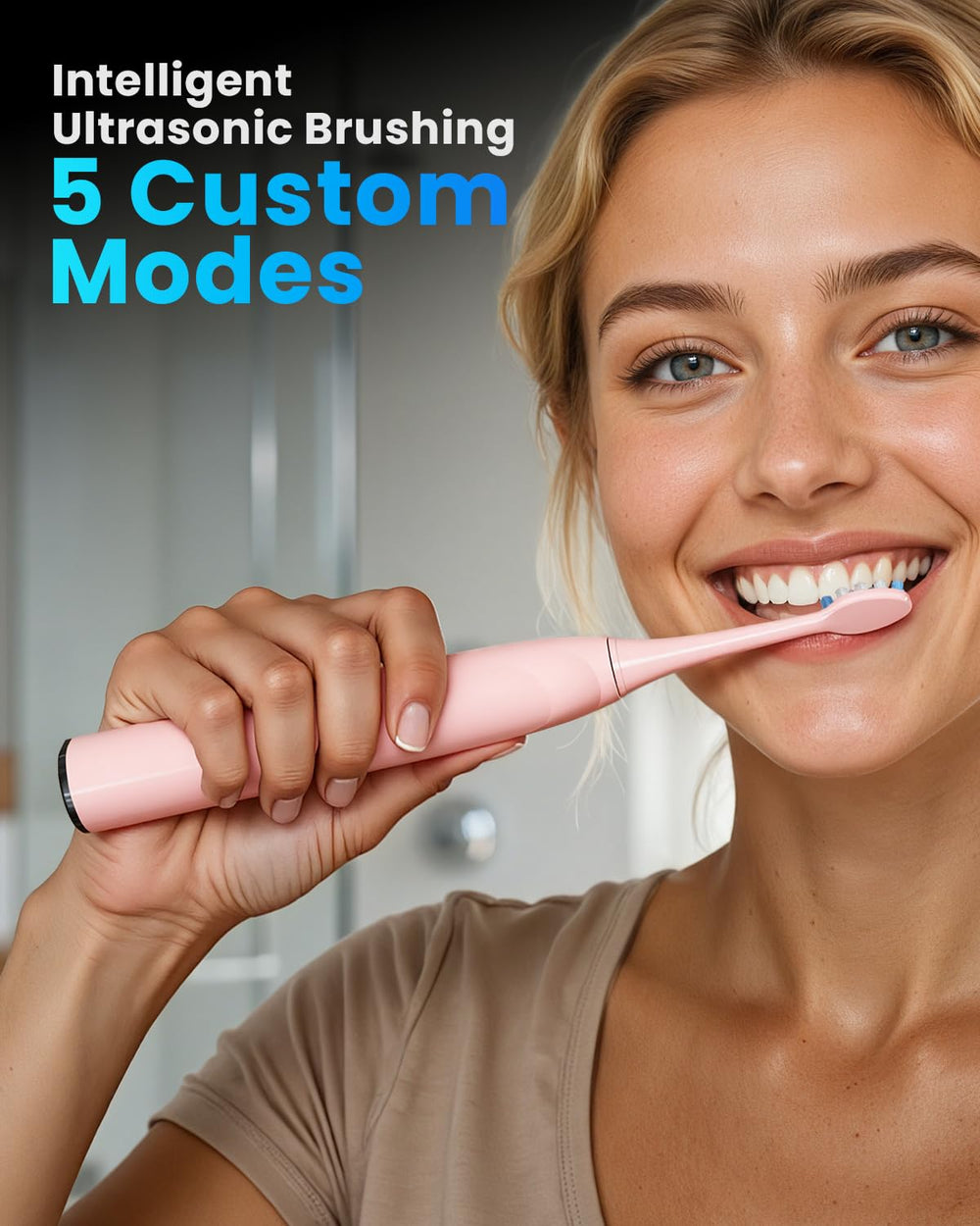 Onlyone eight brush heads included for long-term brushing.