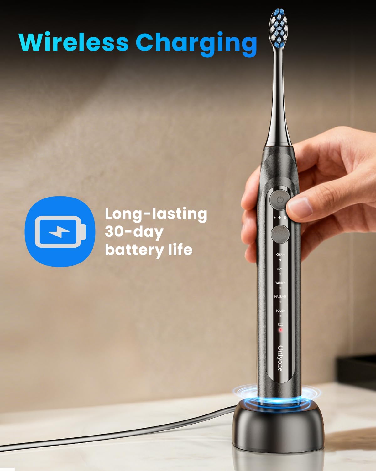 Onlyone travel case with toothbrush for travel-ready organization.