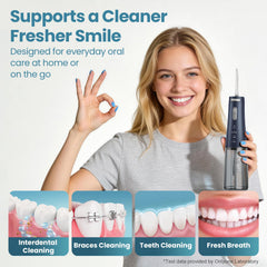 Onlyone 300ml tank supports extended flossing with fewer refills.