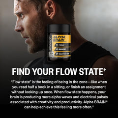 ONNIT Alpha Brain capsules closeup highlights easy-to-take capsules for mental clarity.