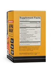 ONNIT Alpha Brain Instant box back shows ingredients for memory support