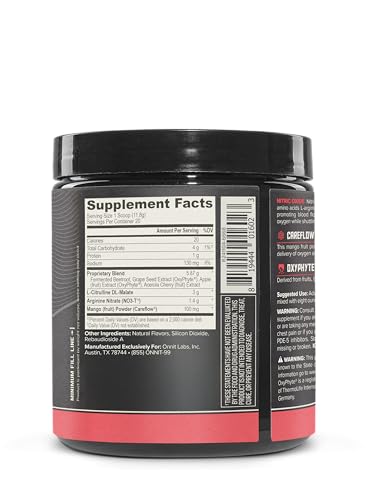 ONNIT Arg-nitrate formula with L-Arginine, L-Citrulline, and beets supports nitric oxide availability.