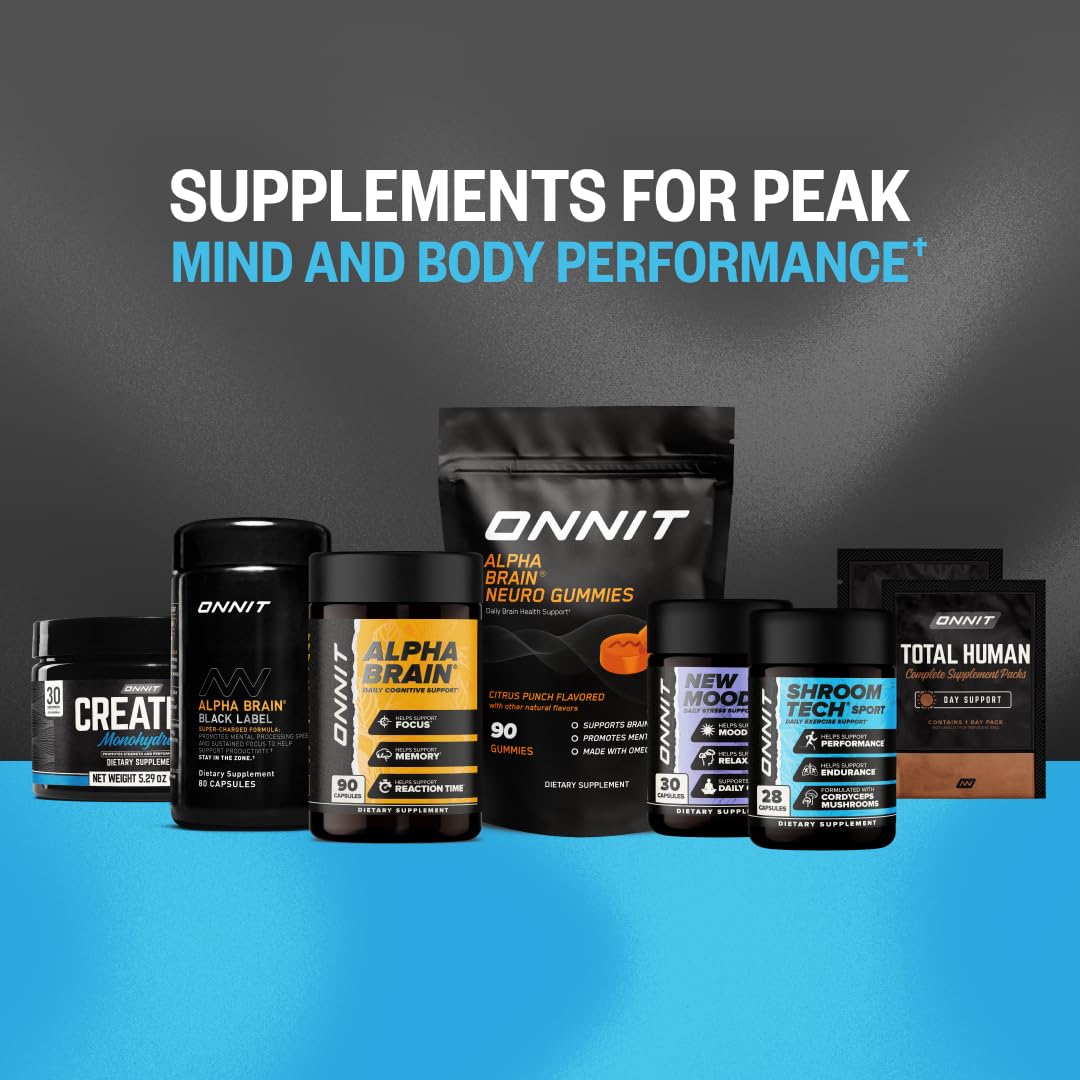 ONNIT Creatine Monohydrate Powder 90-serving pack communicates value and long-term use.