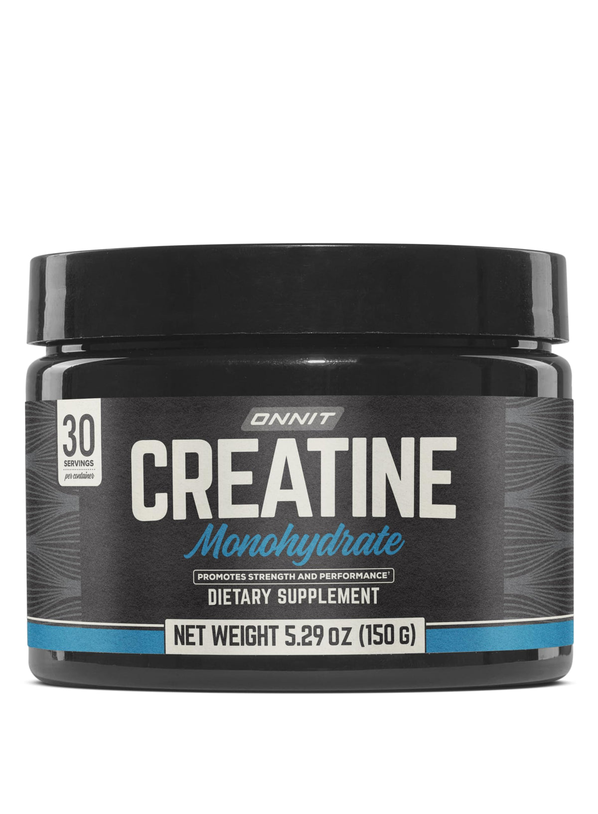 ONNIT Creatine Monohydrate Powder bottle with unflavored formula for on-the-go workouts.