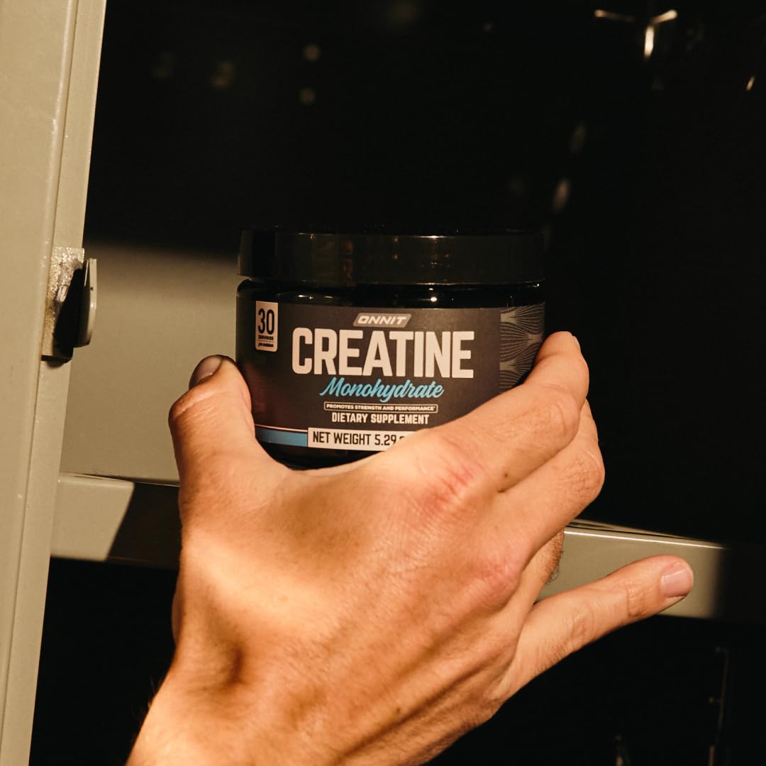 Compact travel pack of ONNIT Creatine Monohydrate Powder for gym trips.