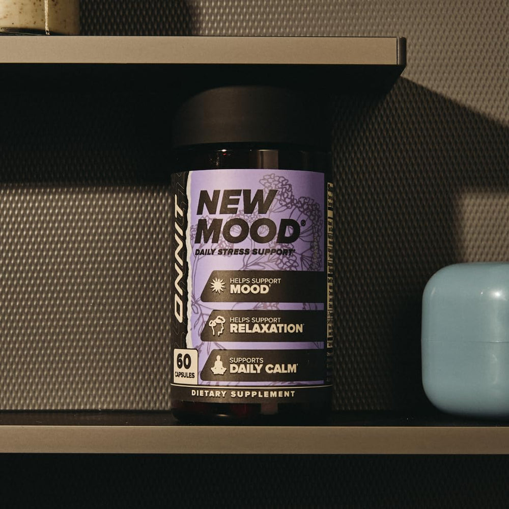 ONNIT New Mood 5-HTP and magnesium components on bottle