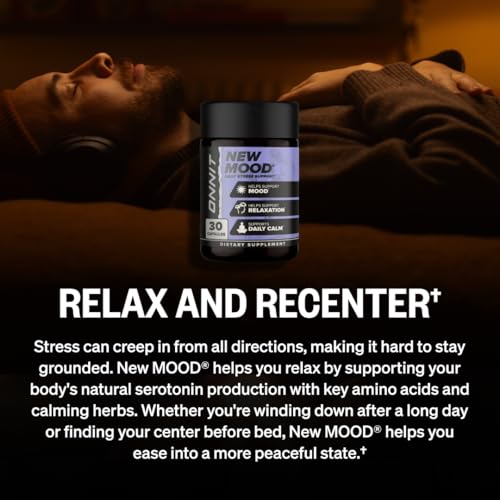 ONNIT New Mood capsules front view for everyday calm.