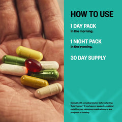 Close-up of Day Pack capsules highlighting B vitamins for energy