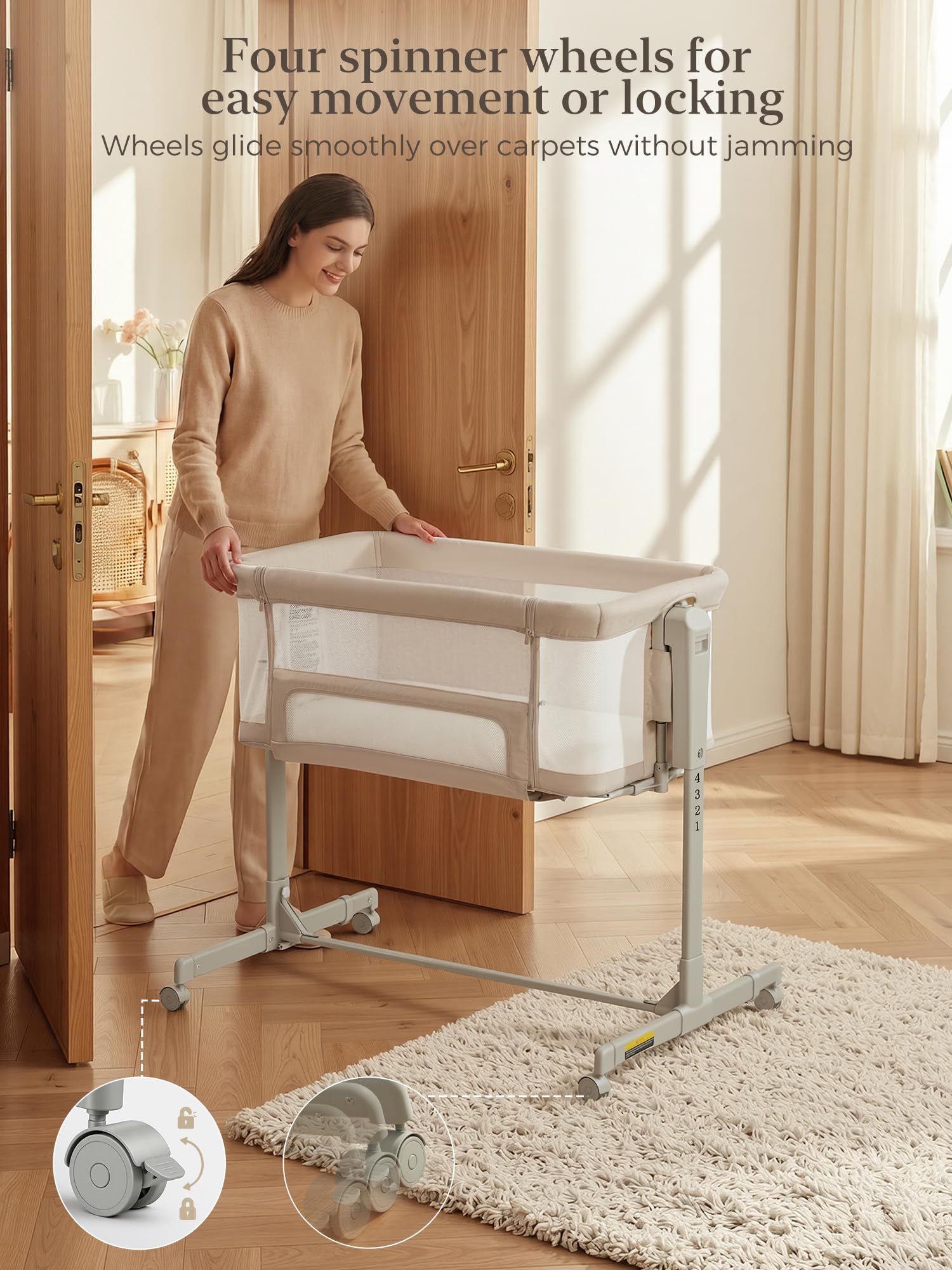 ONTHEWEI bassinet soft mattress with detachable cover for newborn comfort
